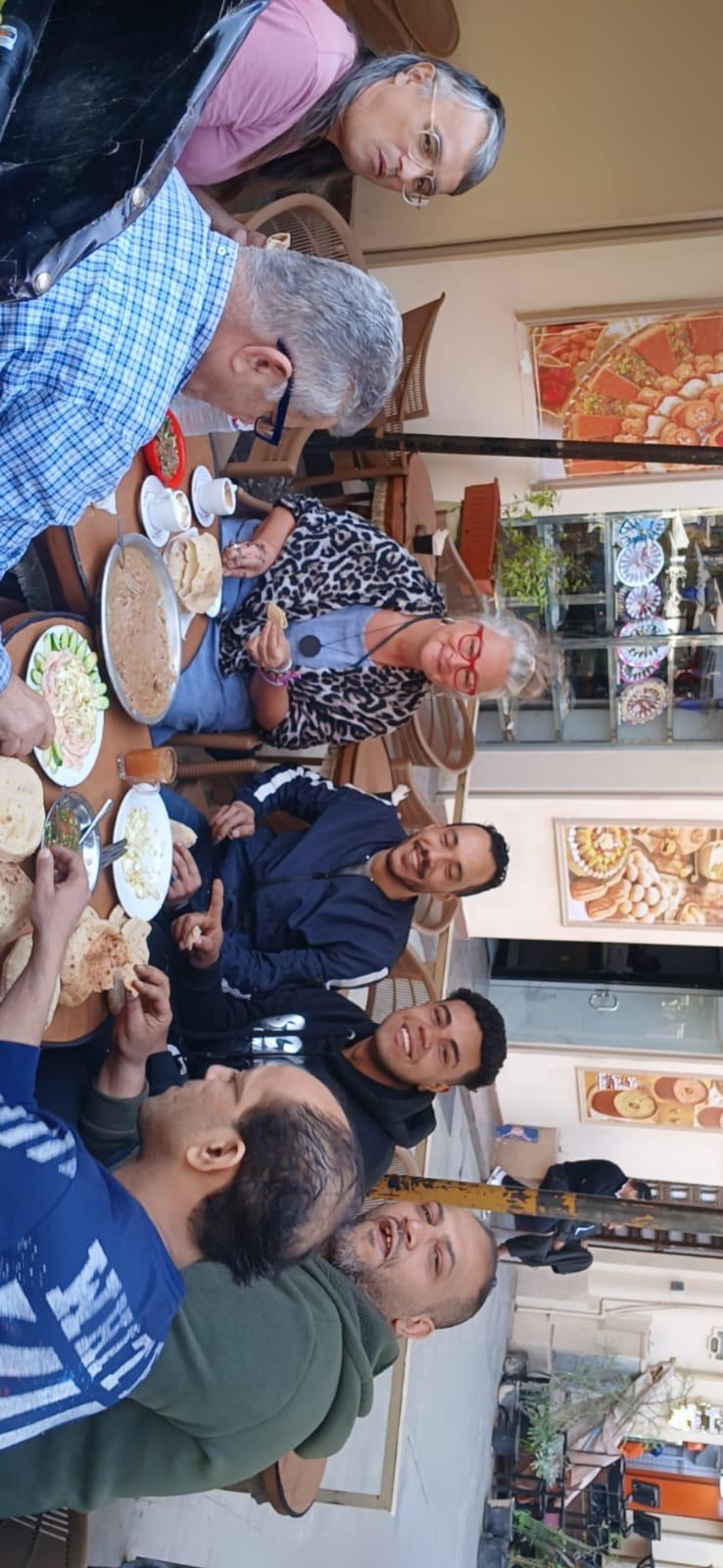 Traditional Egyptian breakfast with our hommies Ali, Muhammad, Mudud,  Akbar...