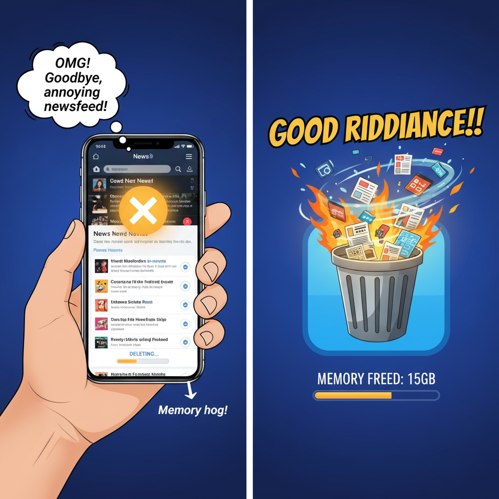 Omg I can finally get rid of that annoying newsfeed.  It prolly takes up a lot of memory too. Good …