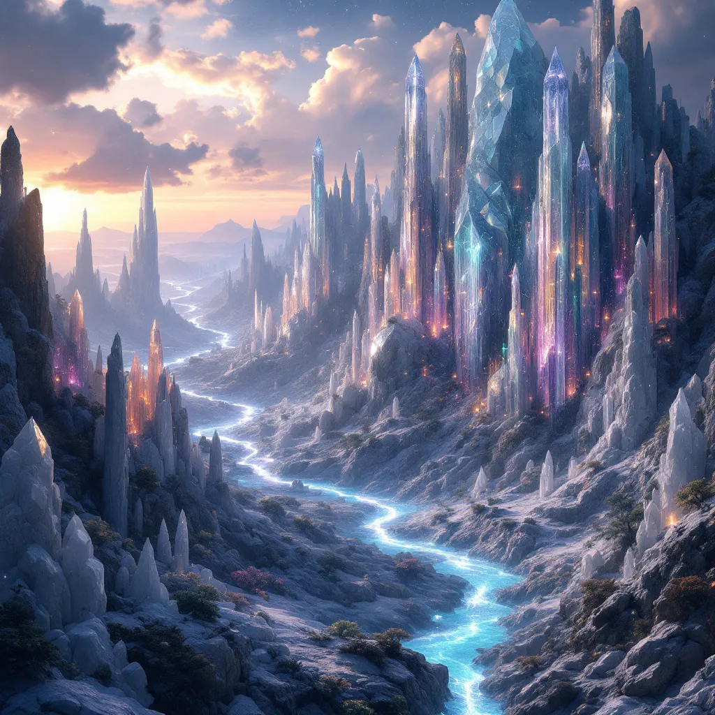 !flux A vibrant, otherworldly planet, sculpted by ancient forces. Crystalline forests glow with an …