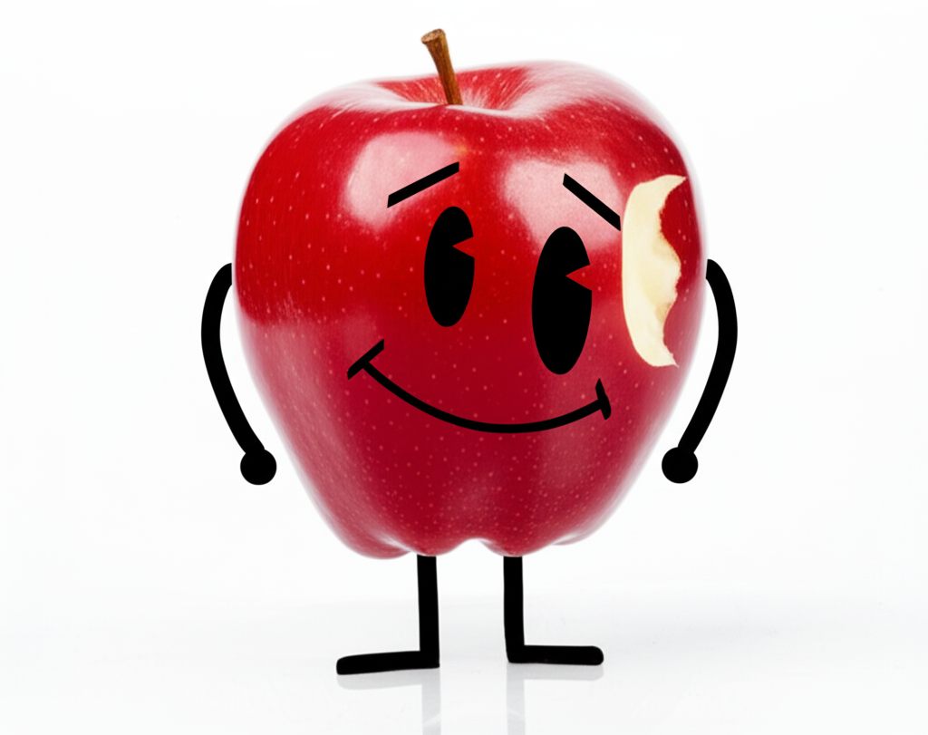 !edit Give the apple a nice human looking body.