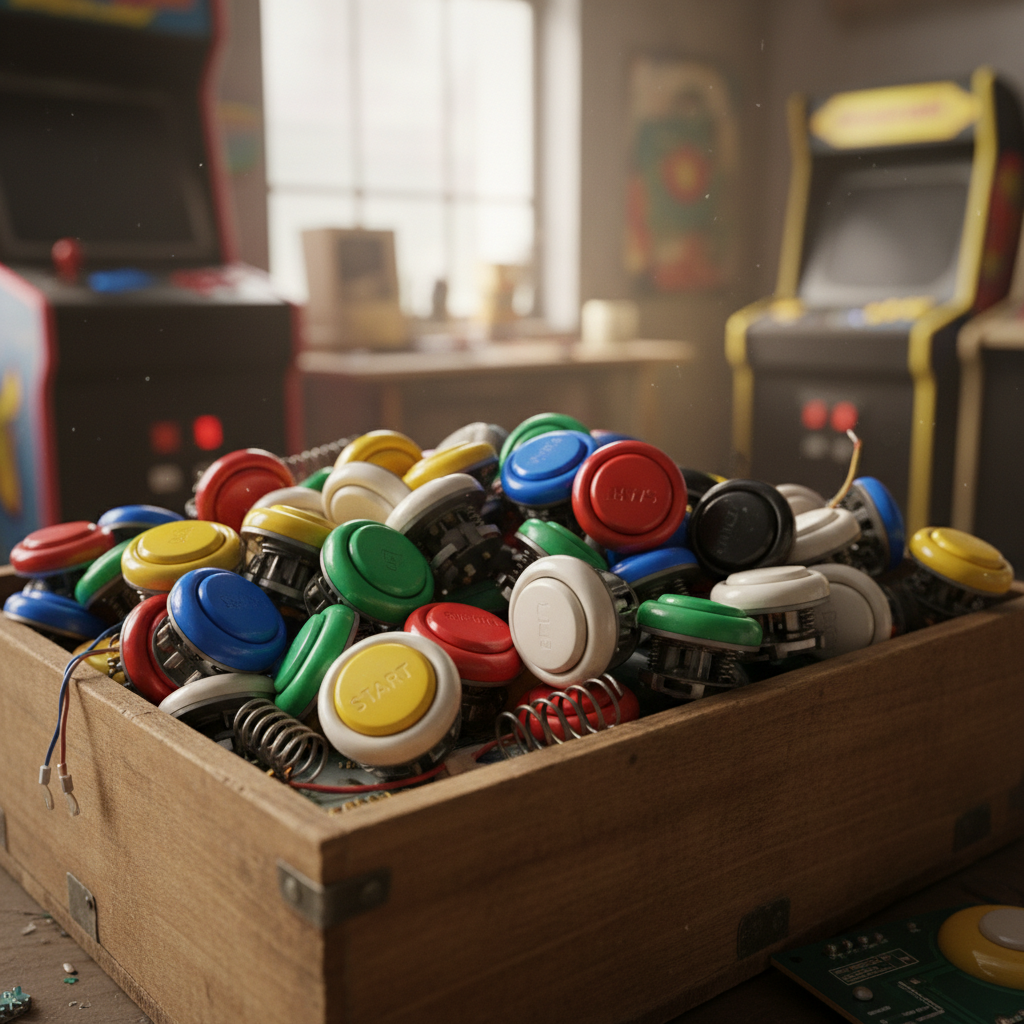 I really like buttons. Like the real buttons. Like mechanical real ones. retro game controller butt…
