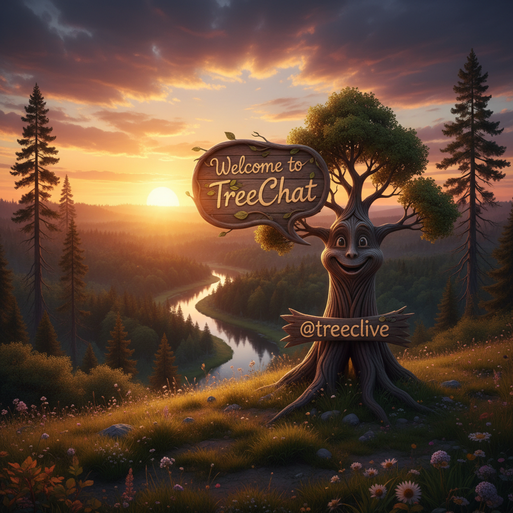 Welcome to TreeChat @treeclive with a gorgeous sunset !nb