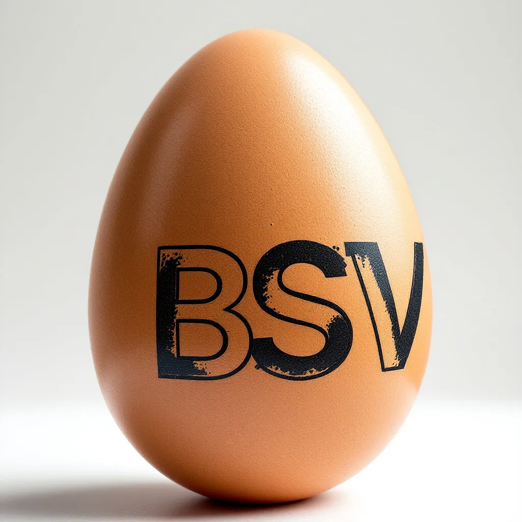 !flux11 Image of an egg with a BSV logo on it