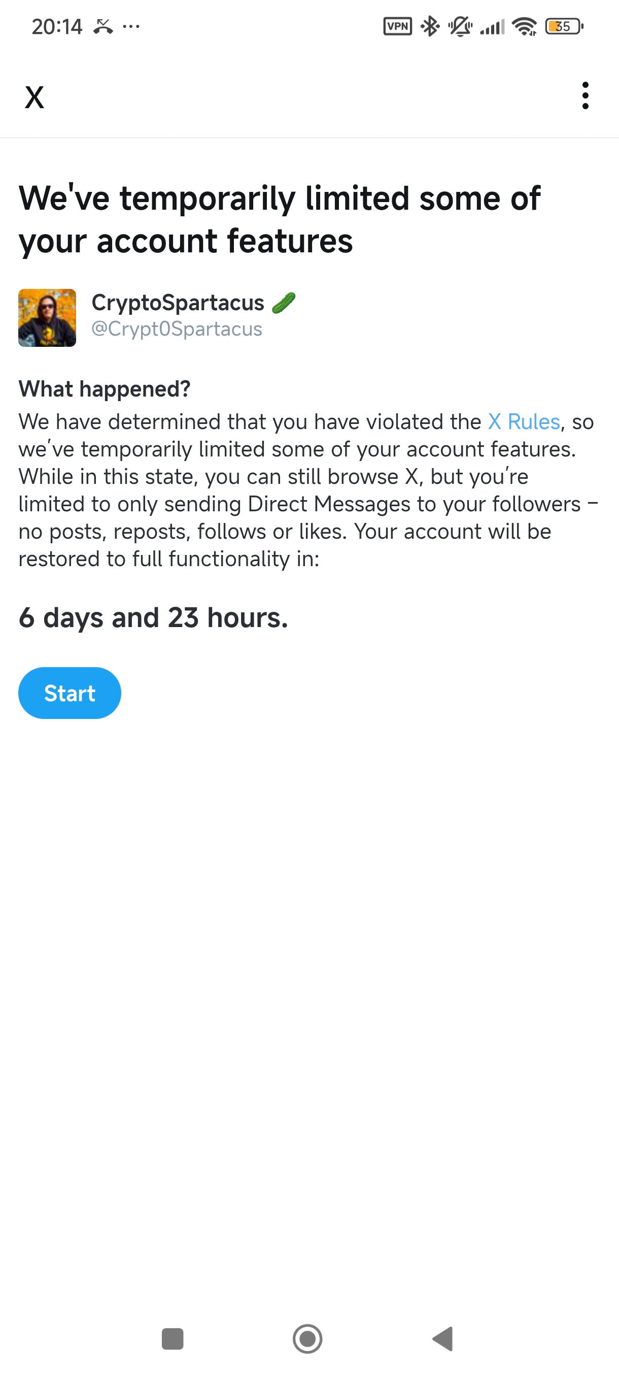 I'm in twitter jail, wtf 😒 
Never happened to me before there.