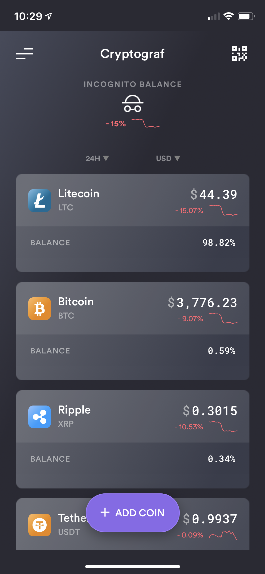 You can easily share your portfolio with friends and family using "Incognito" mode. We will hide yo…