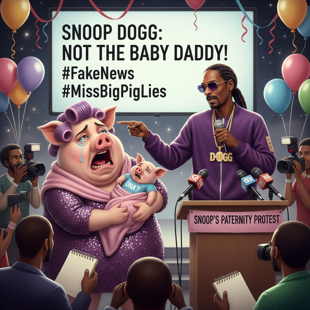 Snoop Dog responds to accusations of infidelity by Miss Big Pig, announcing that he is not her baby…
