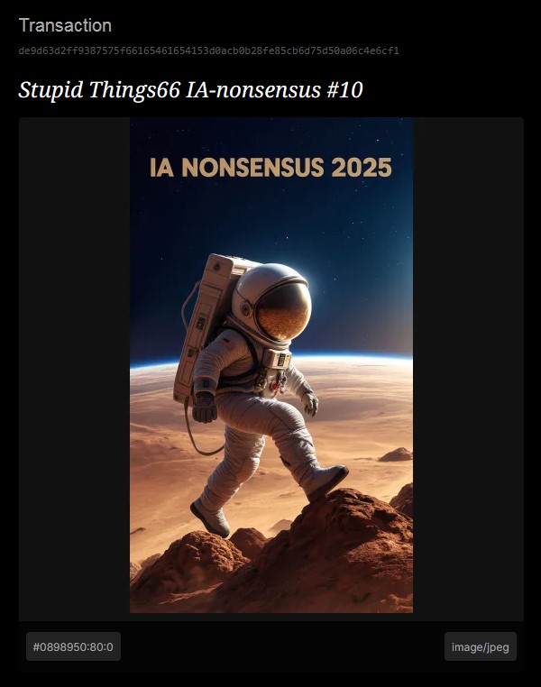 *Stupid Things66 IA-nonsensus 2025*

Items #10: 1st Step Mars 

NFTs: Click on the link and Login 1…