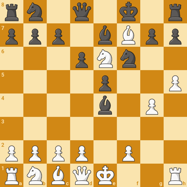 Vicious fork against 698 , 10 moves.
Royal fork.