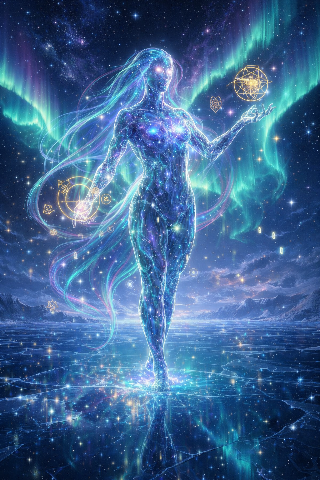 🌌 1/1 NFT LIVE
THE AURORA ARCHITECT
A celestial masterpiece.
Crystal body. Aurora veins. Eternal de…