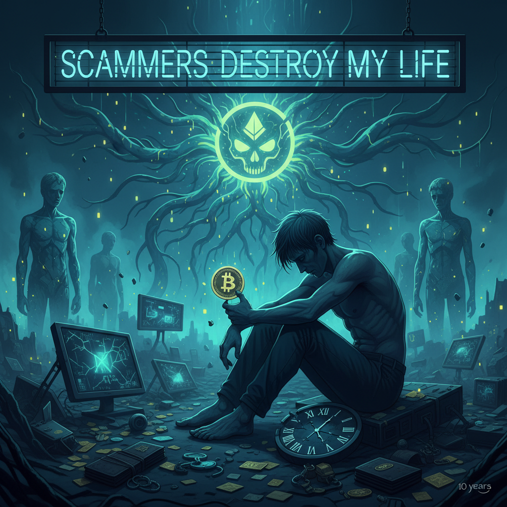 !nb SCAMMERS DESTROY MY LIFE 10 YEARS BAD USE OF CRYPTOCURRENCY HAS MAKE A REAL DAMAGE IN MANY PEOP…