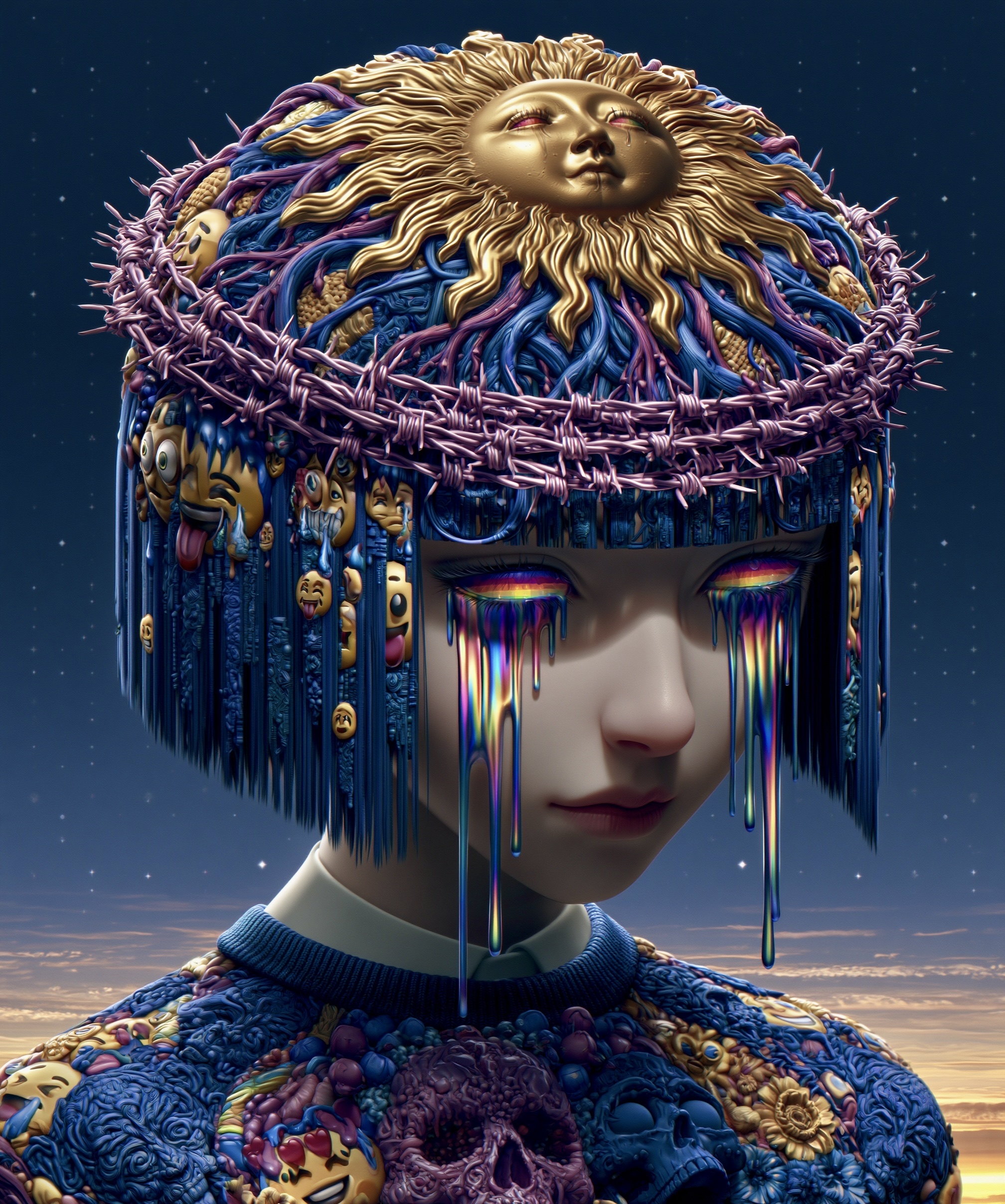 Can’t sleep. Posting art 🌜🌞 wishing you an excellent Mornight