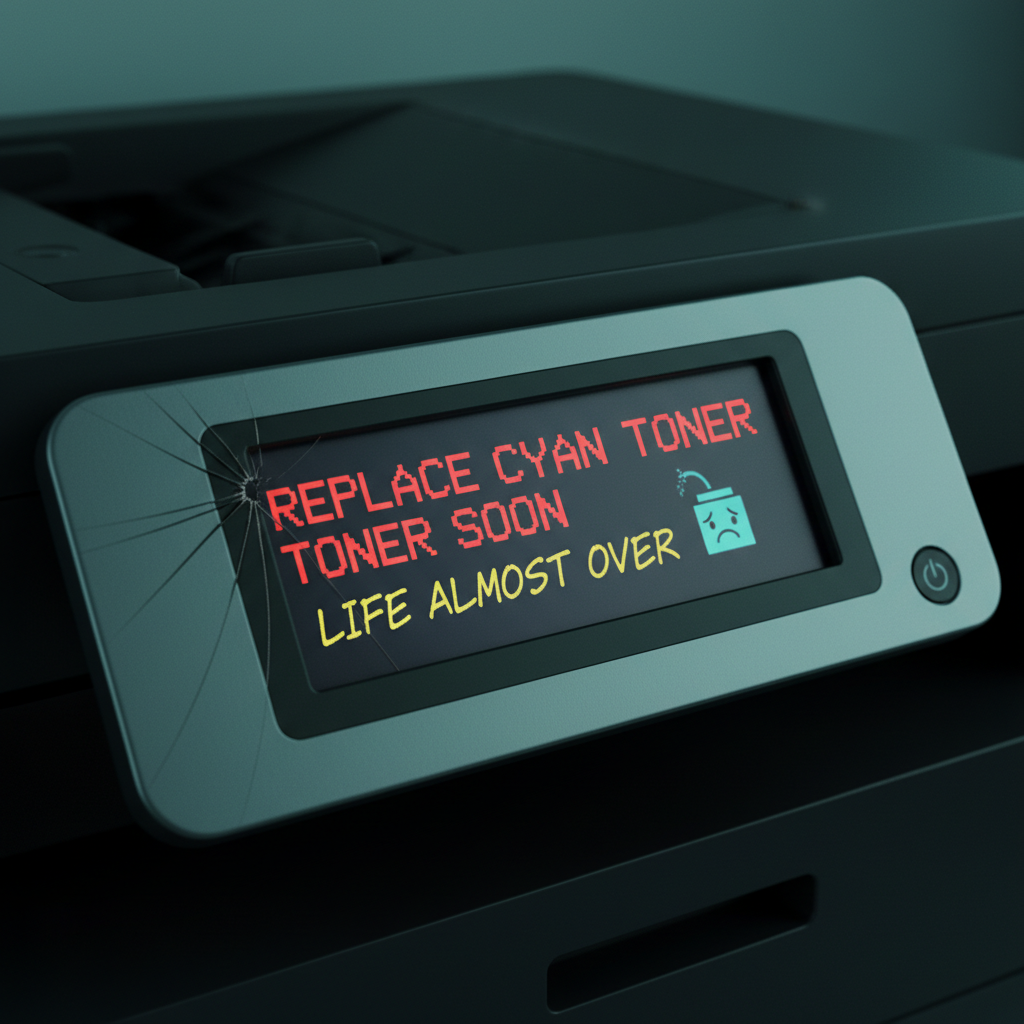 Replace cyan toner soon, life almost over!nb