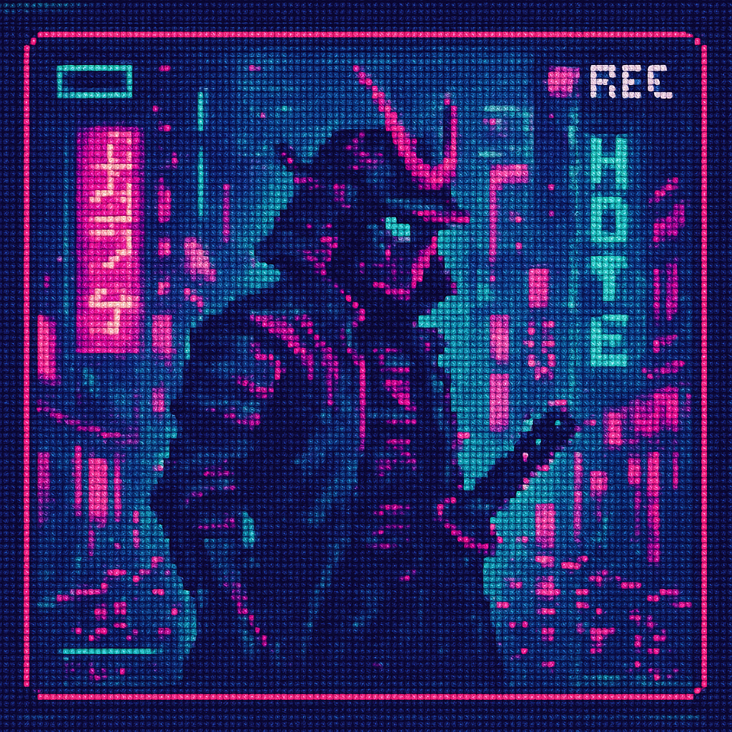 !gpt4o Pixel-art scene of a cyberpunk samurai, viewed through a simulated lens, neon-drenched futur…