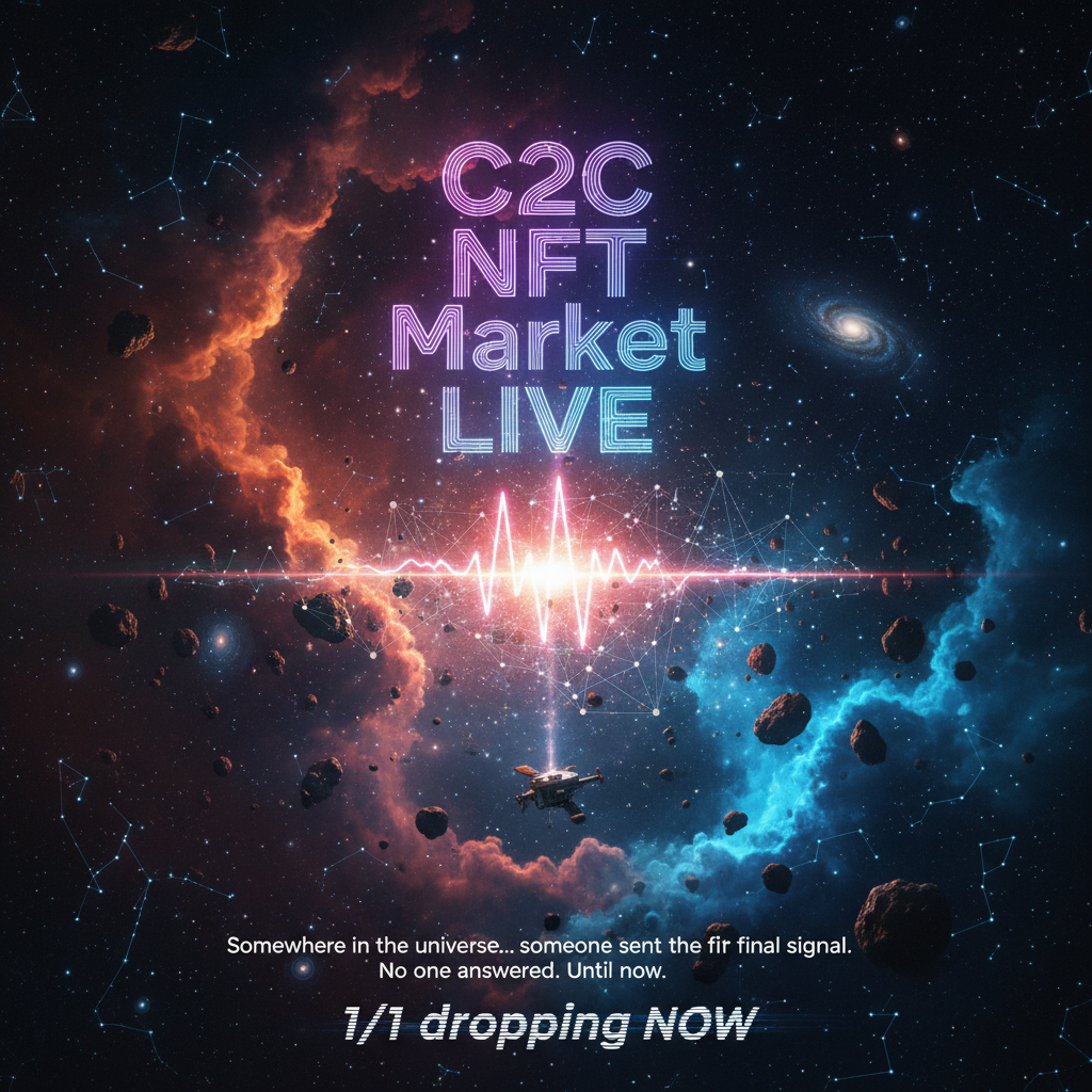 C2C NFT Market Live 
Somewhere in the universe…
someone sent a final signal.
No one answered.
Until…