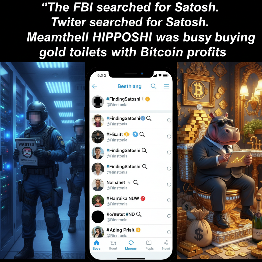 💎 “The FBI searched for Satoshi.
Twitter searched for Satoshi.
Meanwhile HIPPOSHI was busy buying g…
