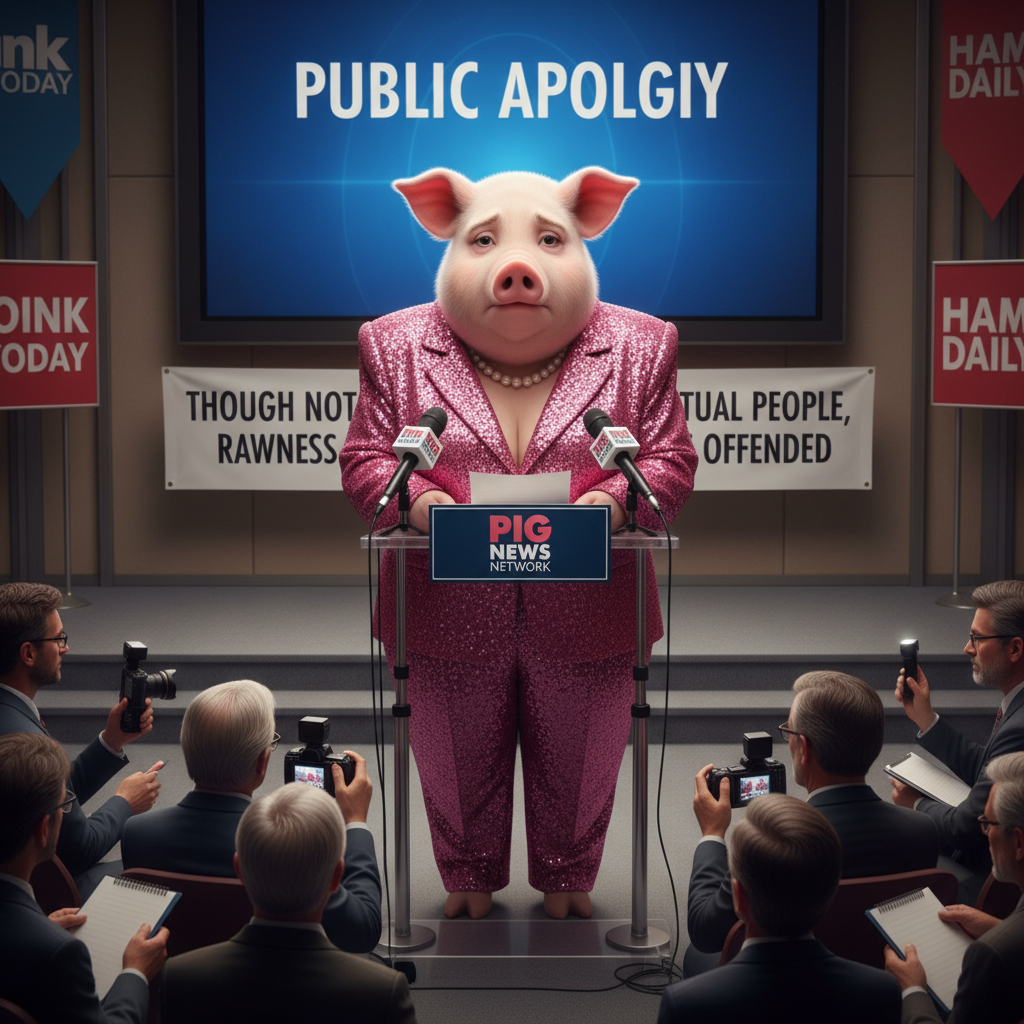 Miss Big Pig holds press conference to make a public apology, She said: though the scenes depicted …