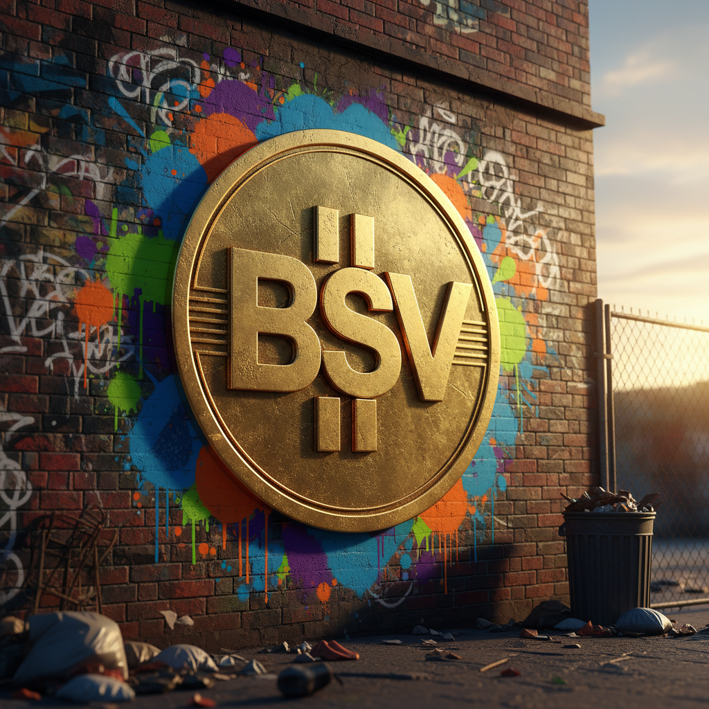 !nb 3d bsv coin  graffiti style