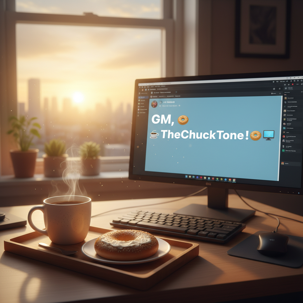 GM, @TheChuckTone ! ☕🥯🖥️!nb