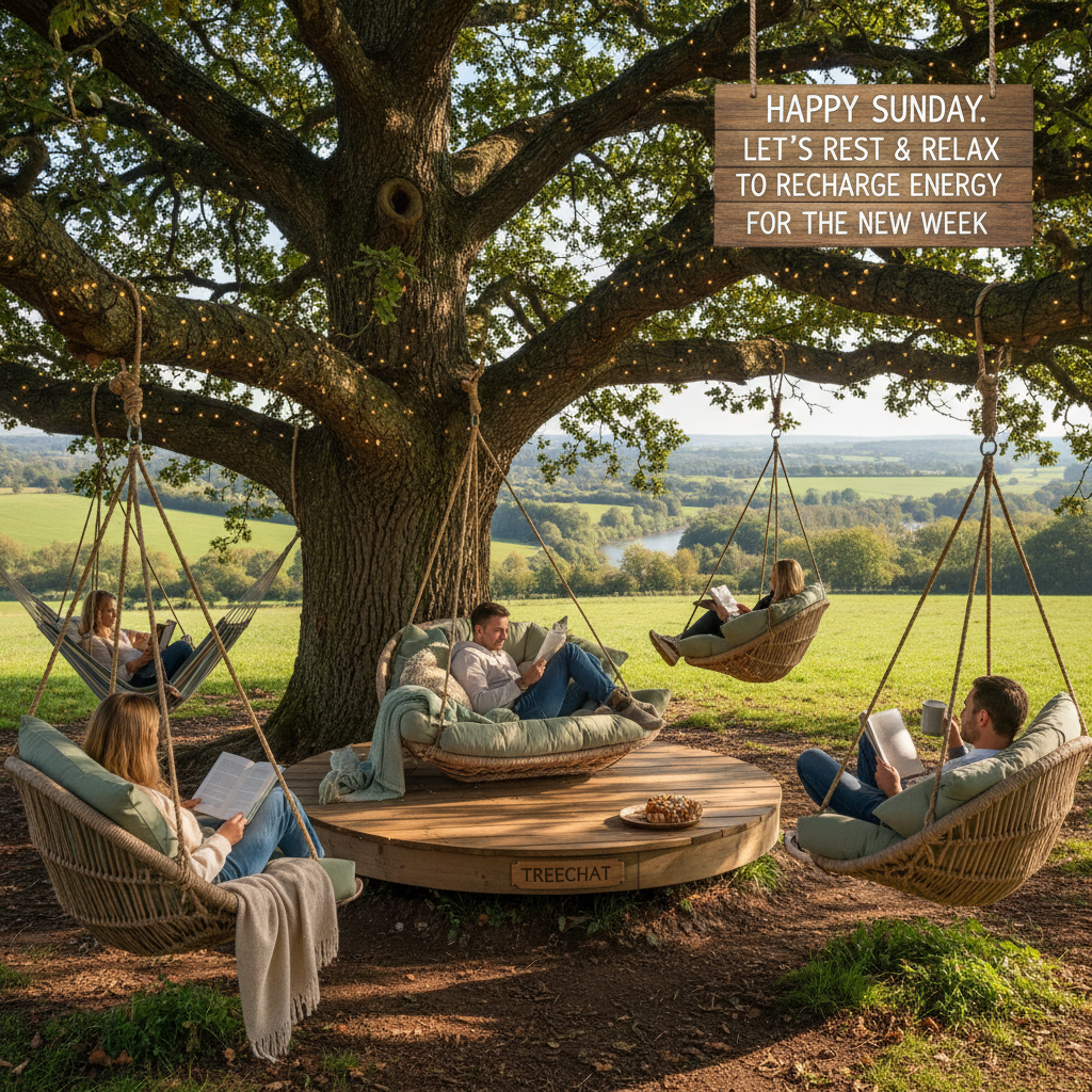 !nb Happy Sunday. Let's rest and relax to recharge energy for the new week in treechat
