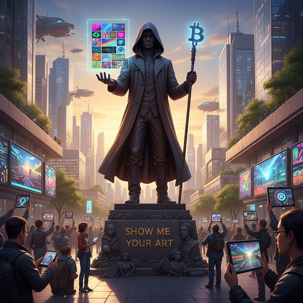 SHOW ME YOUR ART.
SATOSHI STATUE !nb