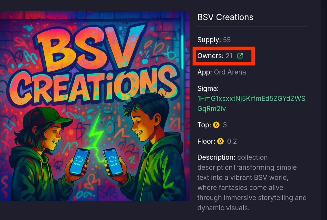 21 Owners 🤩
BSV Creations Collection 
https://zoide.io/market/collection/6d6f7b2d646c47fd686e4f625b…