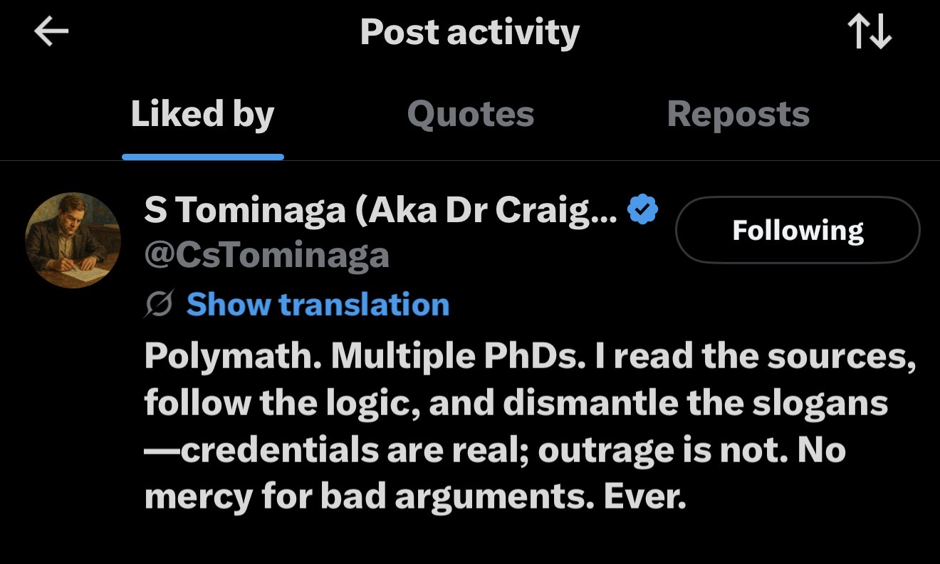 Craig liked this meme on X