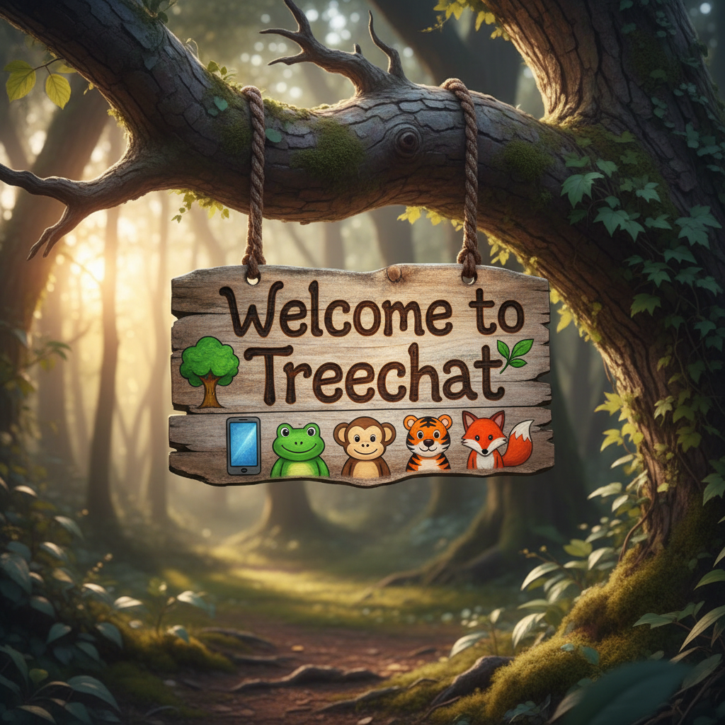 Welcome to Treechat 🌳 📱 🐸 🐵 🐯 🦊 !nb
