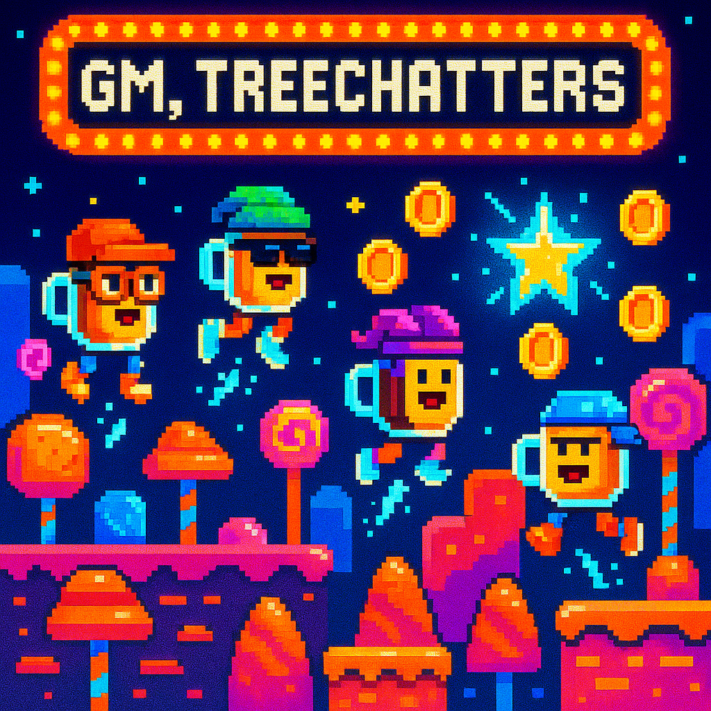 !gpt4o A bouncy arcade game level in a neon wonderland, with a squad of pixelated adventurers in fu…