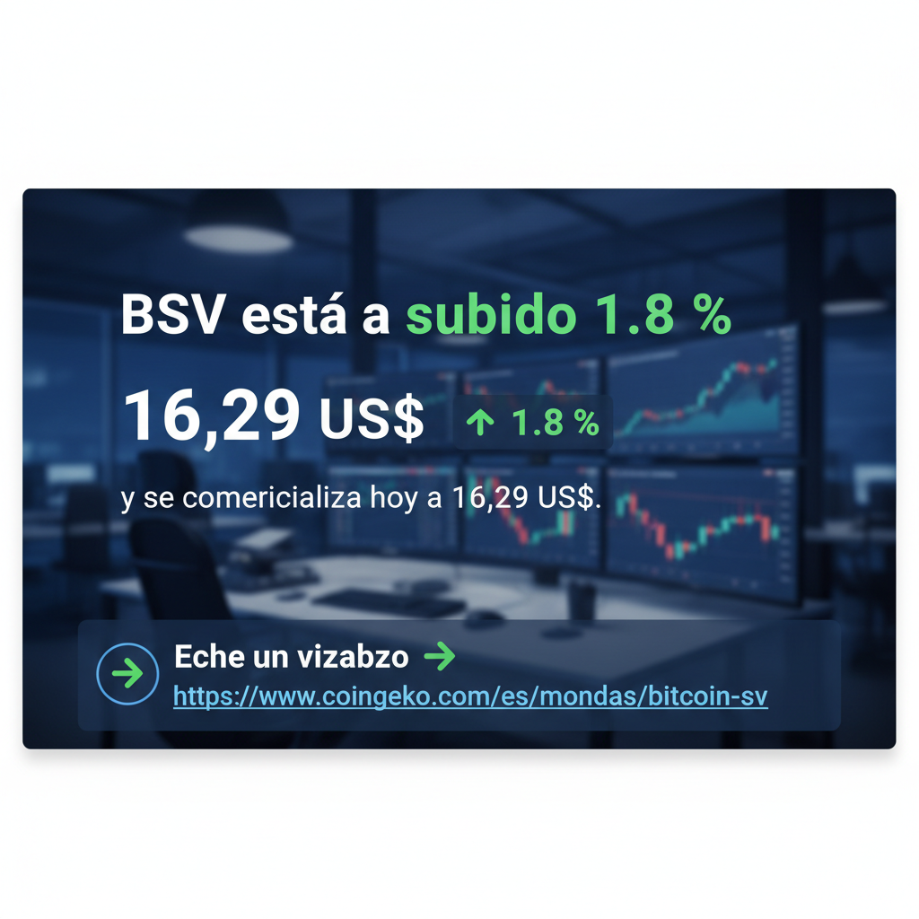 !nb BSV está a subido 1.8 % y se comercializa hoy a 16,29 US$. Eche un vistazo 👉 https://www.coinge…