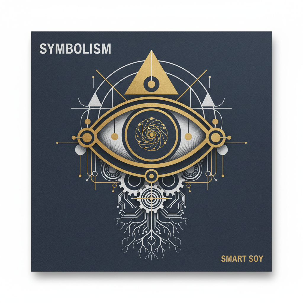 !nb A RECORDCOVER WITH THE TITEL 'SYMBOLISM' AND ARTISTNAME 'SMART SOY'. BE CREATIVE, MAKE IT ART A…