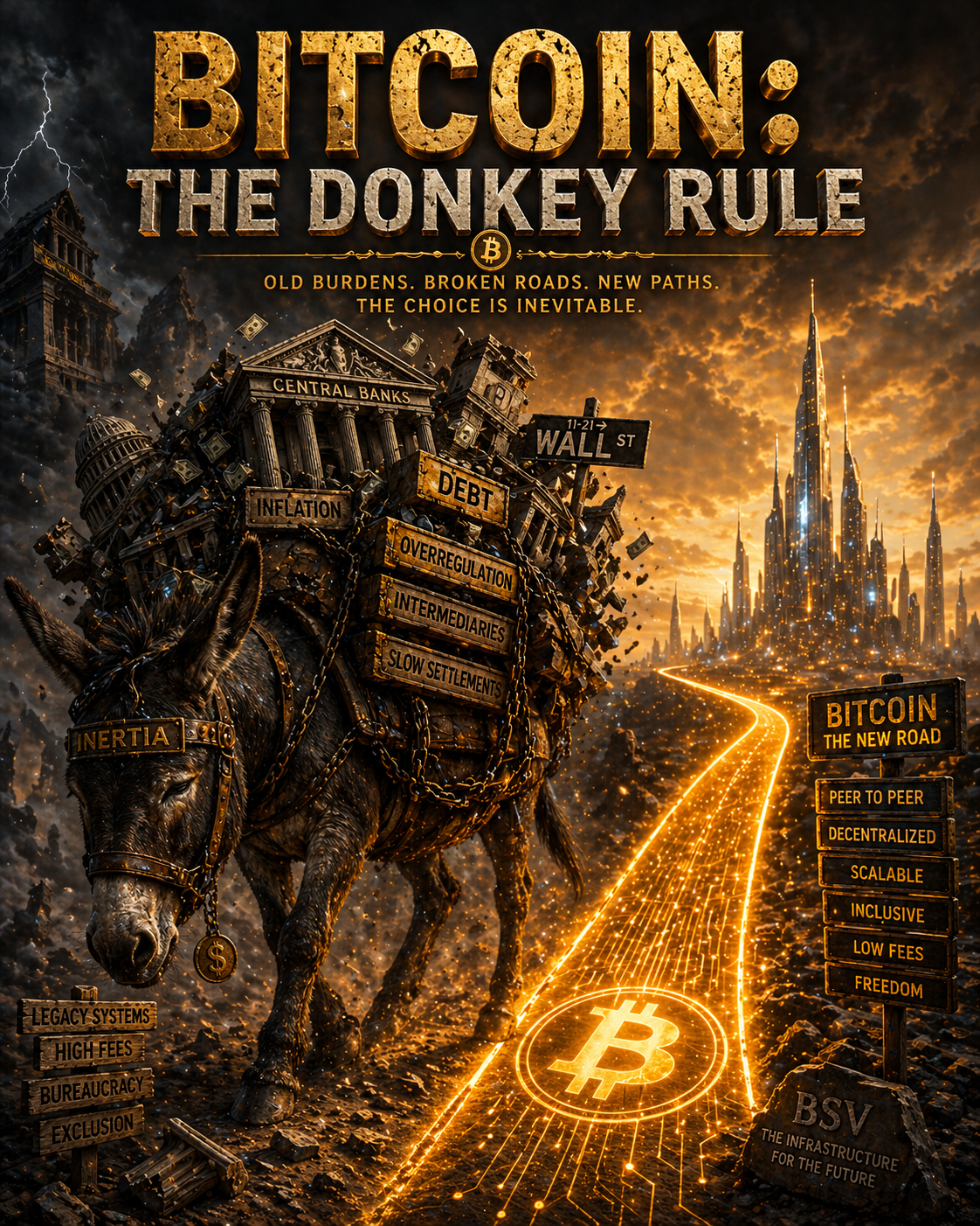 [[BSV PROWESS]].

BITCOIN: THE DONKEY RULE
History often moves in strange ways.
Not through genius.…