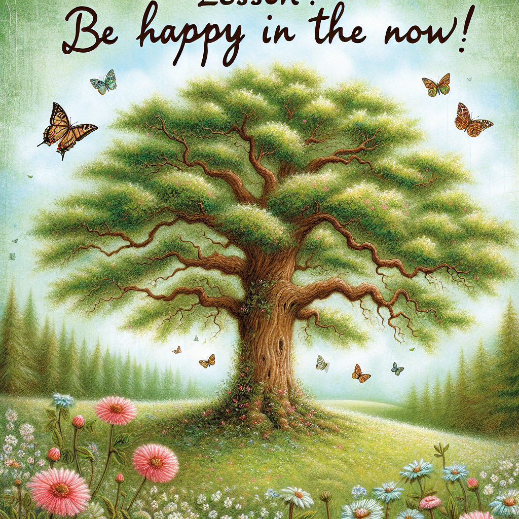 Lesson. Be happy in the Now ! !dalle