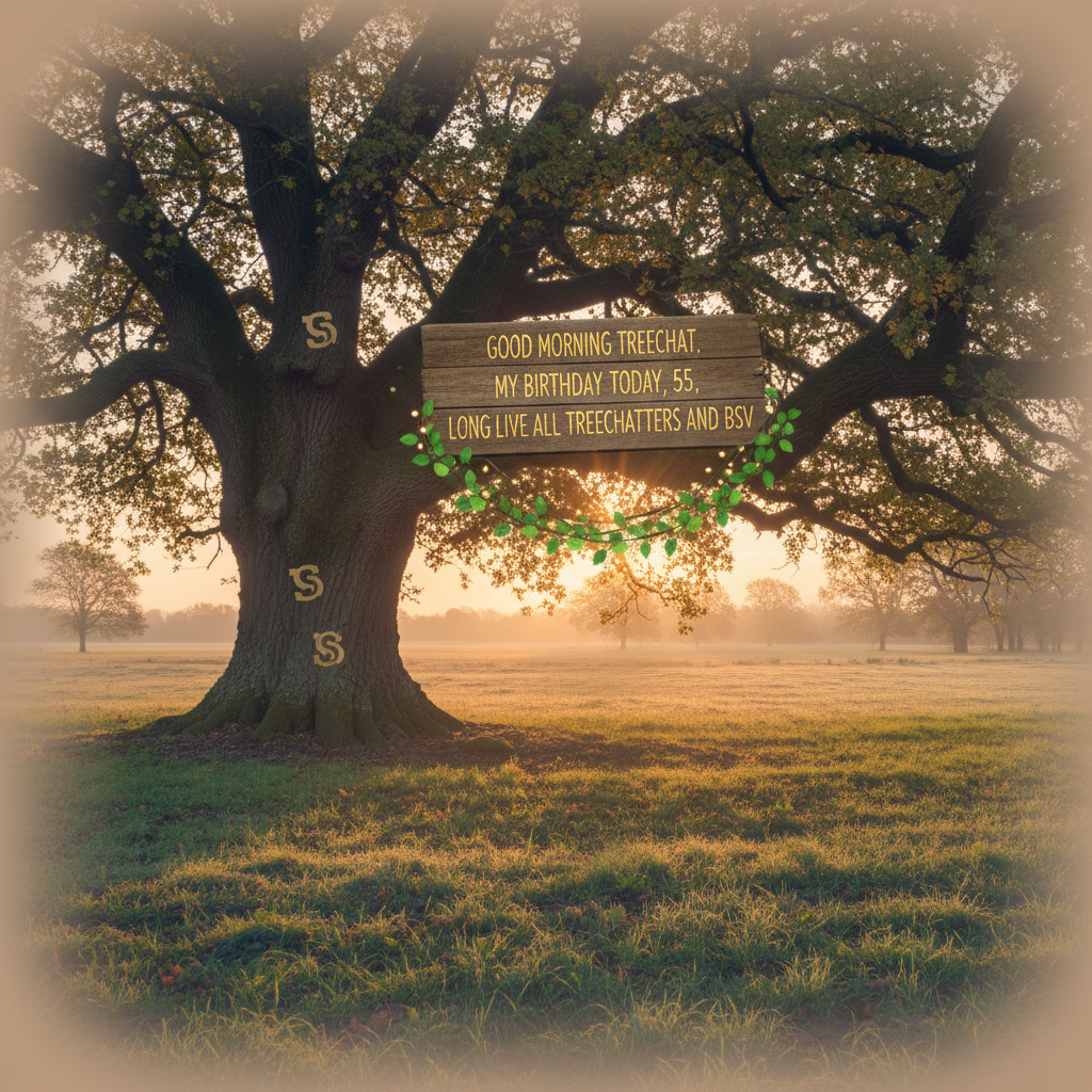 Good morning treechat.
My birthday today, 55.
Long live all treechatters and BSV.!nb