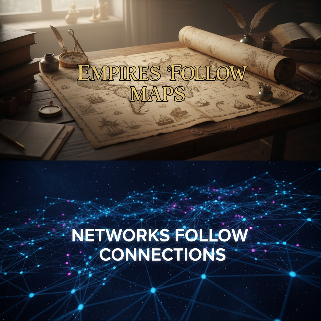 !nb 
"EMPIRES FOLLOW MAPS. NETWORKS FOLLOW CONNECTIONS."
