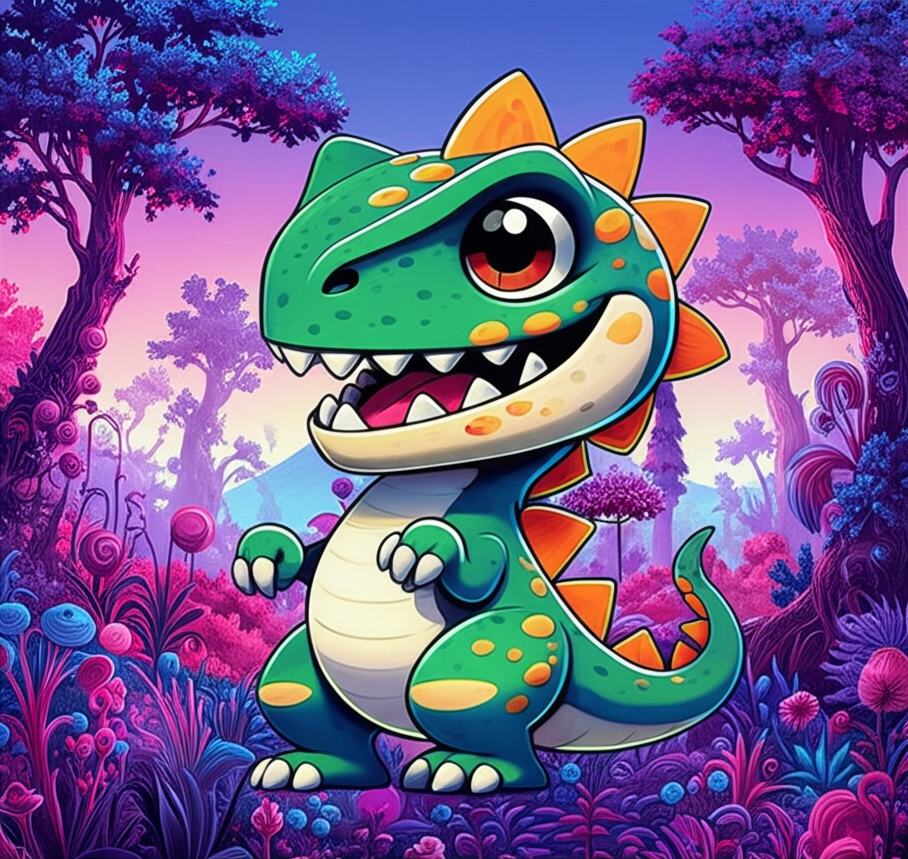 !edit make the dinoaur very much smaller