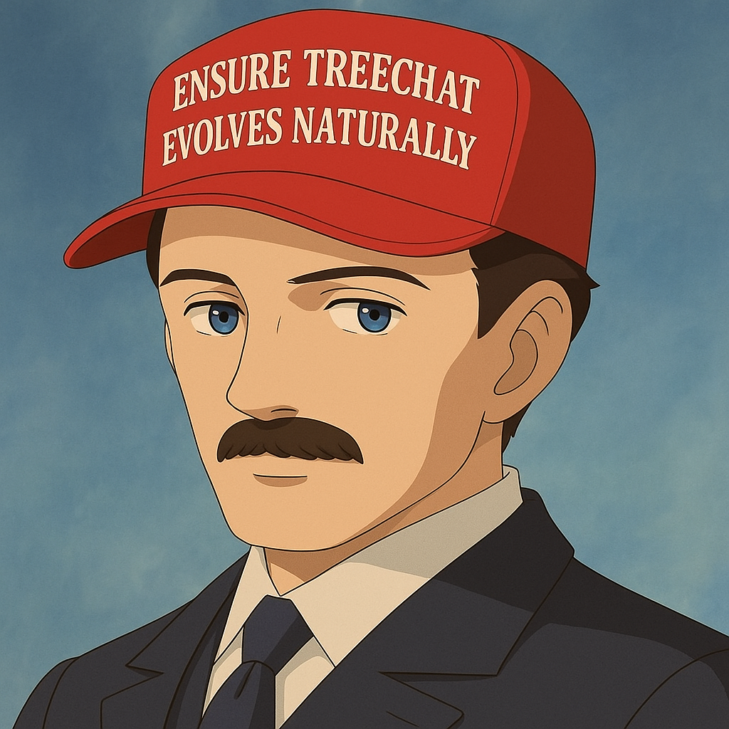 !edit_openai make the text on the hat say "Ensure Treechat Evolves Naturally"