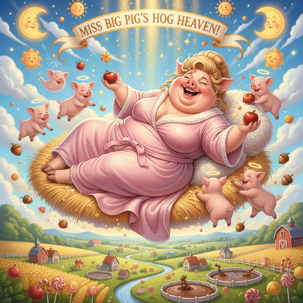 Miss Big Pig is in hog heaven! !nb