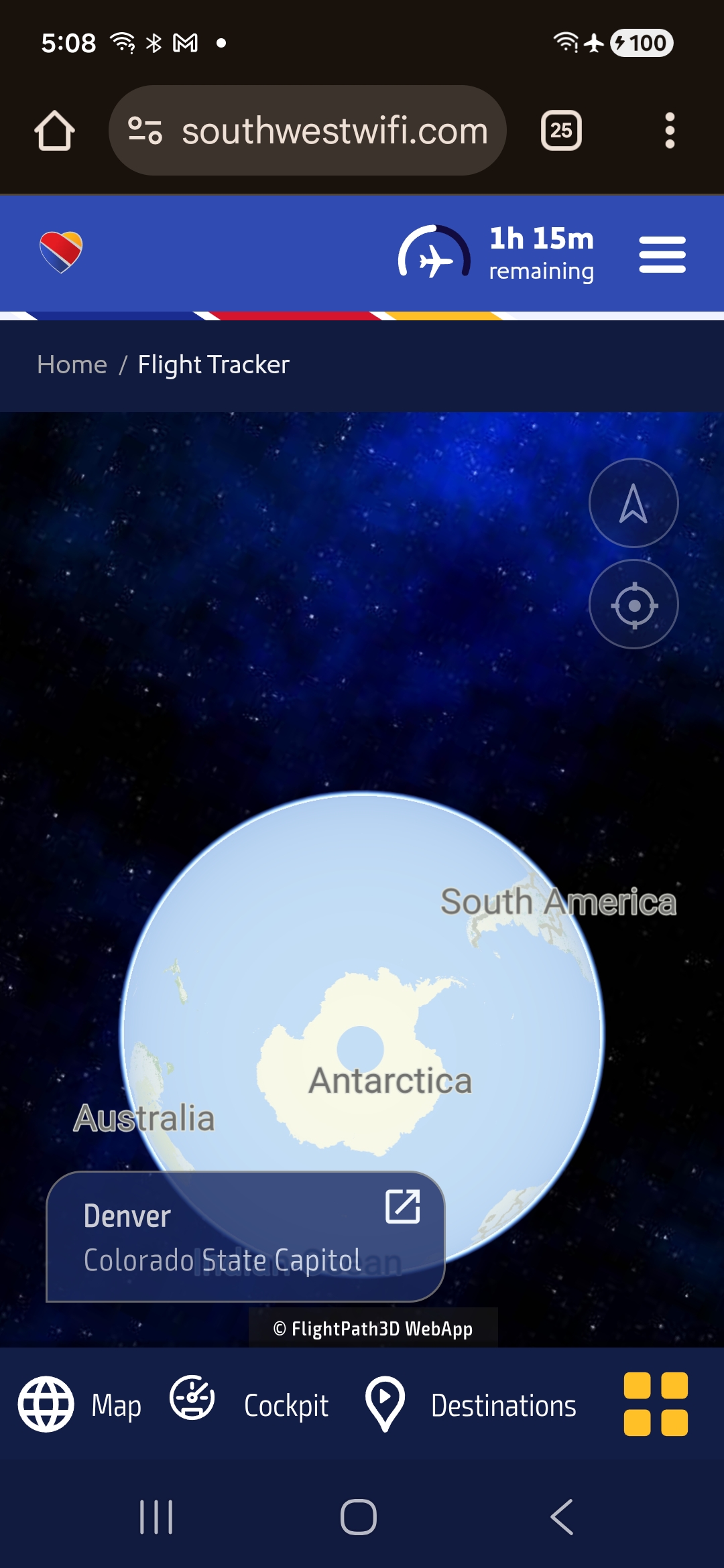 Strange thing to show on a in flight map from Southwest Airlines...