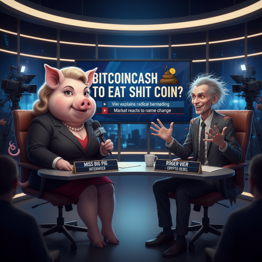 Miss Big Pig interviewed Roger Vier about why he plans to change the name of BitcoinCash to Eat Shi…