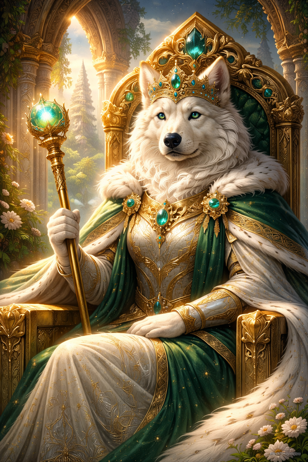 👑 Item #002 — The Emerald Wolf Queen
She does not rule by noise.
She rules by presence.
The Emerald…