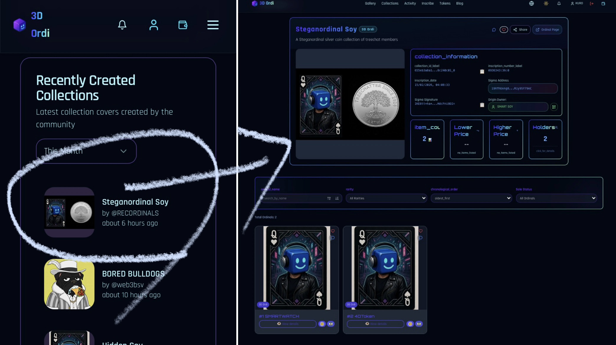 There aren't many examples of @3dordi 's new "Steganordinal" feature yet, but @Smart Soy  has creat…
