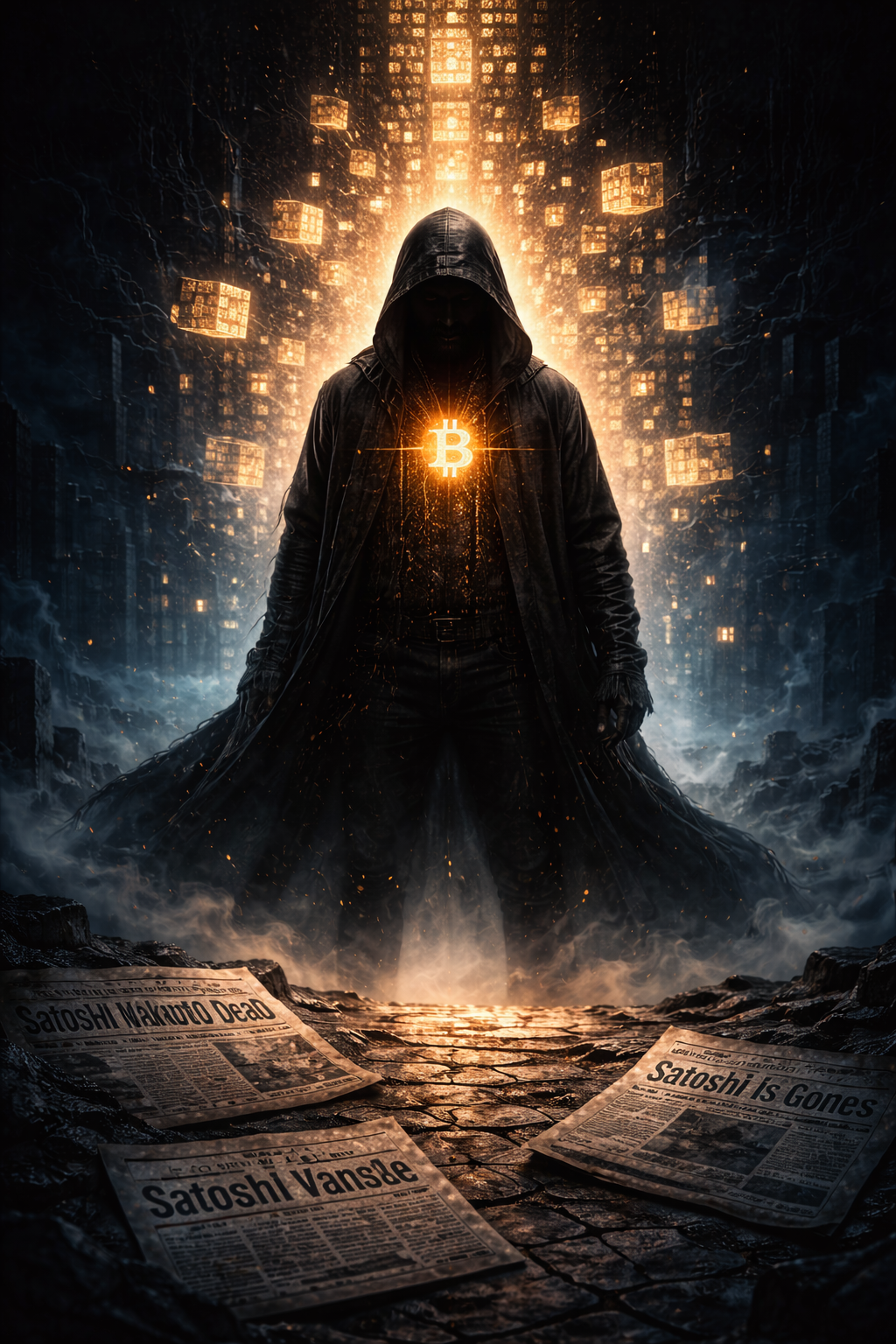 🕶️🪙 SATOSHI: DEAD MAN ALIVE - NFT
They said he disappeared.
They said he was gone.
They wrote the he…