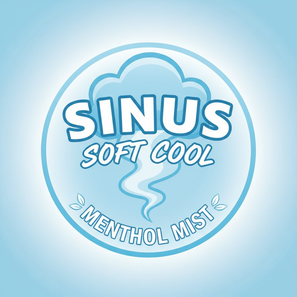 Sinus Soft cool menthol mist logo with a cloud on top !nb