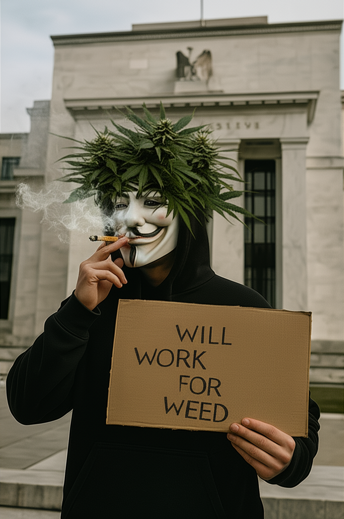 Hey, @RosaAmargada I have to do this.
 
!edit make the sign say "will work for weed"

https://home.…