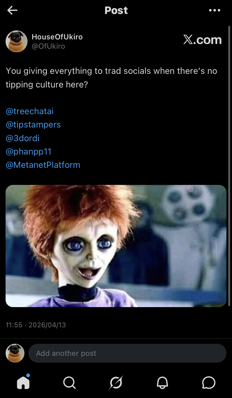 Watching people give their souls to [[trad socials]] for nothing in return …