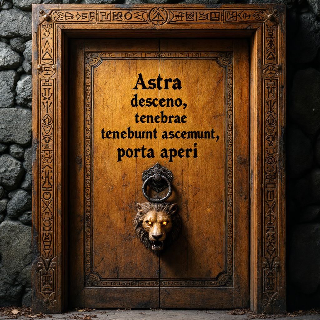 !flux11 To open this door, one must recite a cryptic chant found etched in its veneer and hope that…