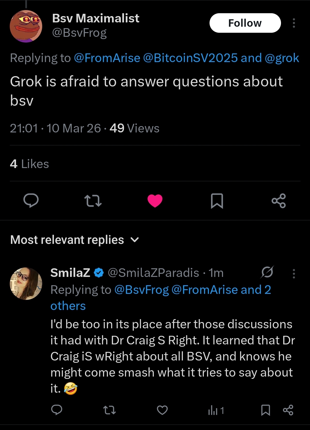 Hilarious History Bit - Grok regarding BSV