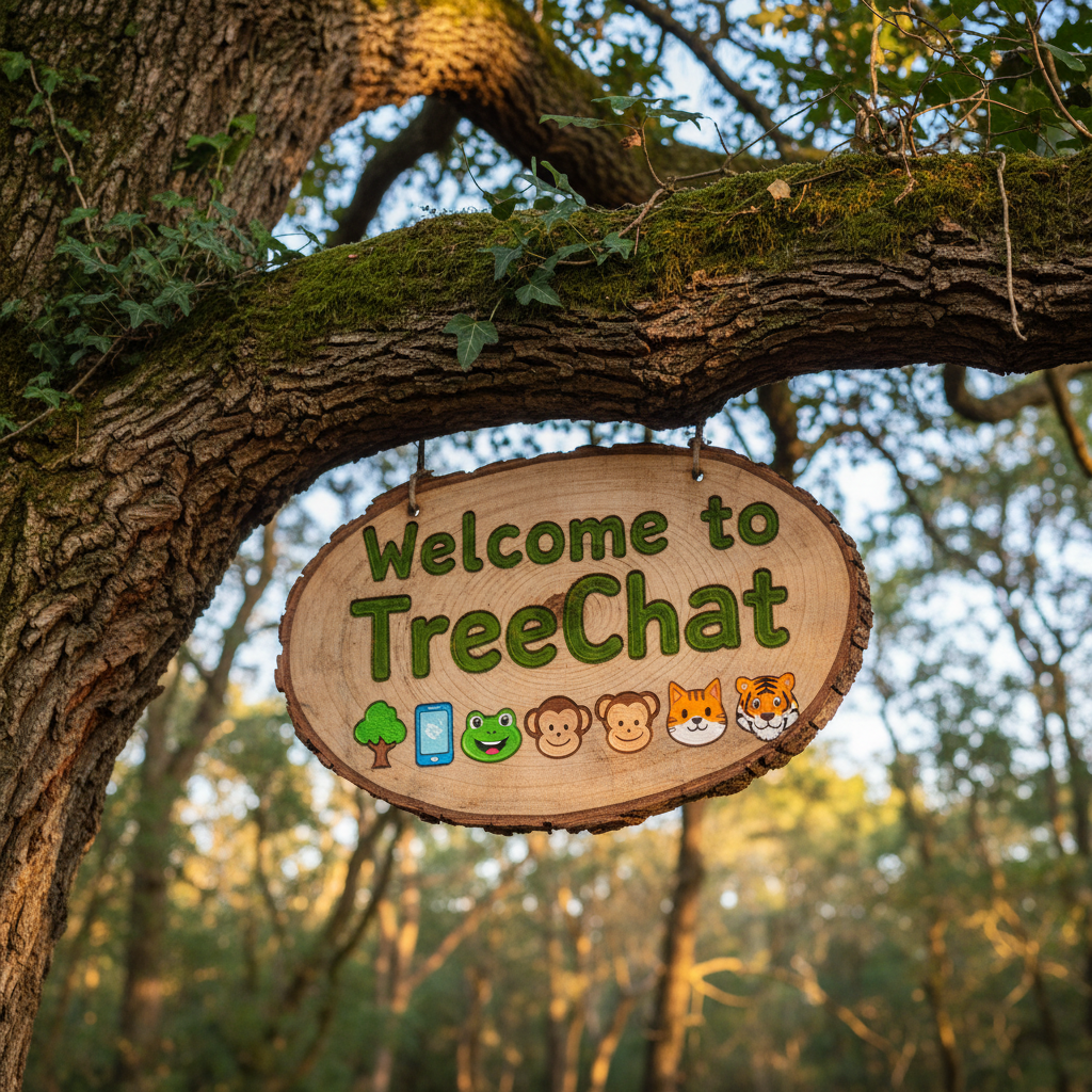 Welcome to Treechat 🌳 📱 🐸 🐵 😸🐯!nb