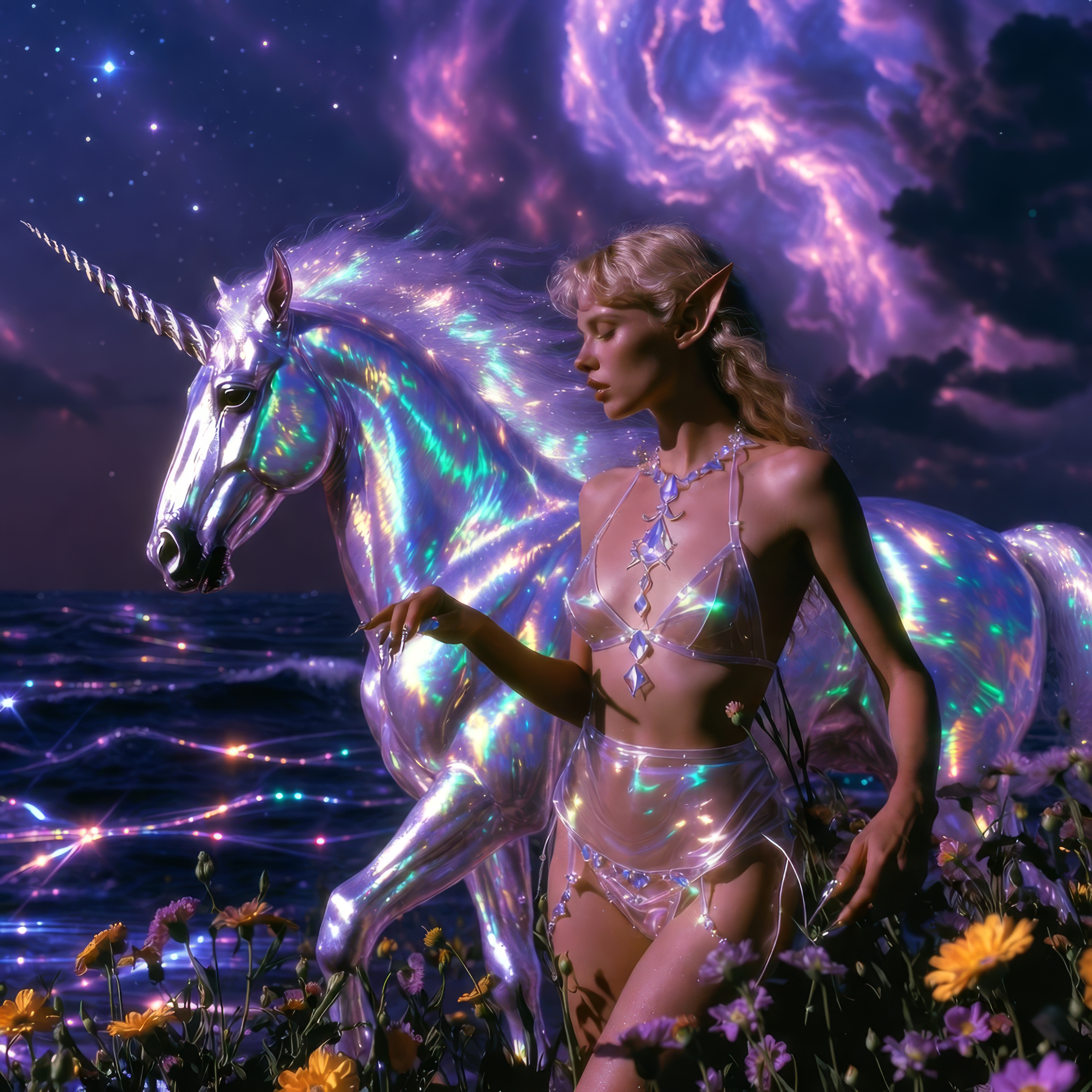 Trippin' on elves & unicorns of late ✨️🌊🧝🏼‍♀️🦄🐈‍⬛