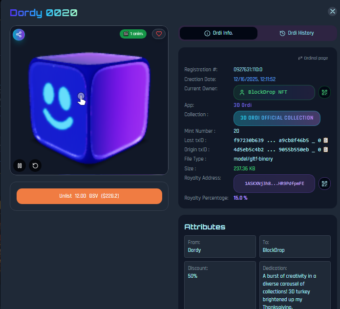 @Bsvcrypto 👇⬇️ Dordy #0020 by @3dordi 
https://3dordi.io//ordinal/4d5eb5c4b20cfc9257c0b511a42c1d92b4…